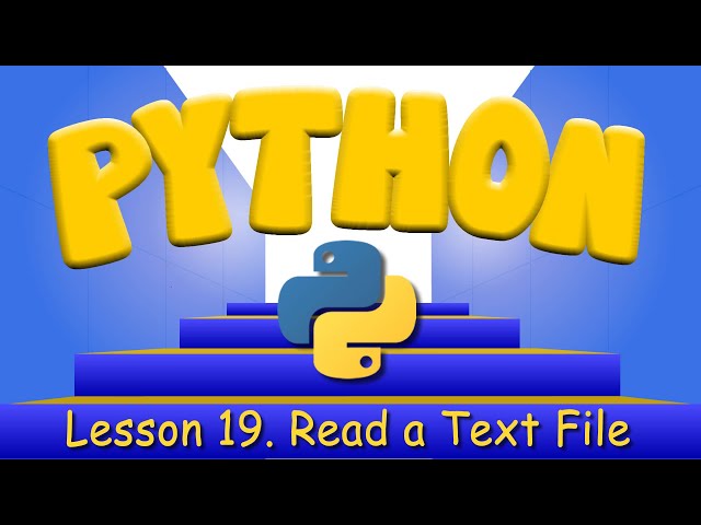Python Programming 19. Read From a Text File