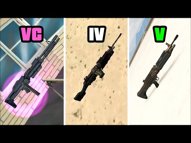 How to get all Machine Guns in GTA Games? (All Locations)