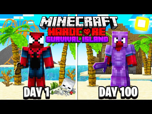 I Survived 100 Days on a SURVIVAL ISLAND in HARDCORE Minecraft...