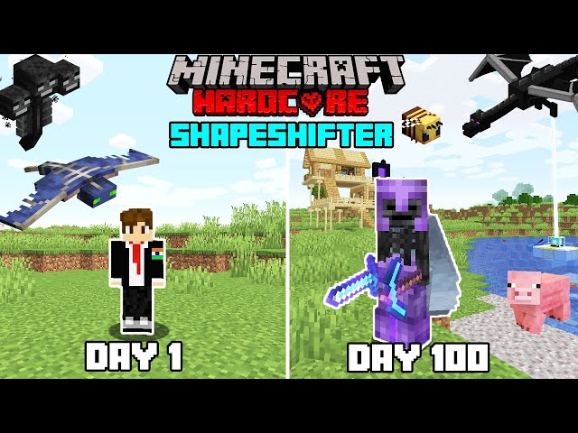 I Survived 100 Days in Minecraft Hardcore as a Shapeshifter(hindi)
