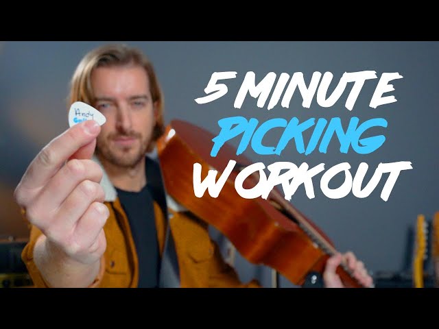5 Minute Picking Workout For Beginner Guitar - DO THIS DAILY!