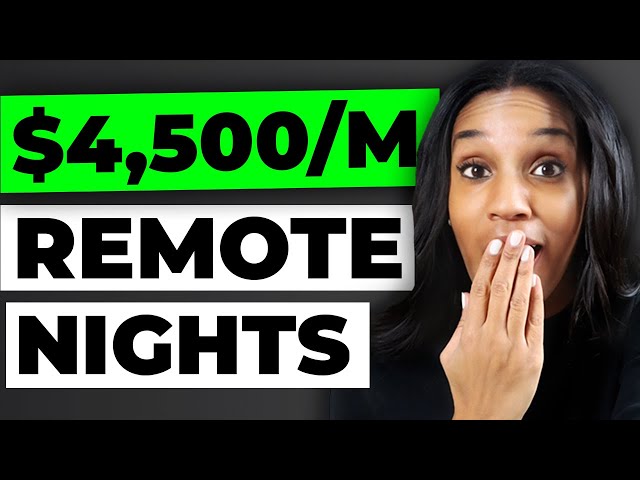 5 Real Remote Jobs You Can Do At Night (Work From Home)