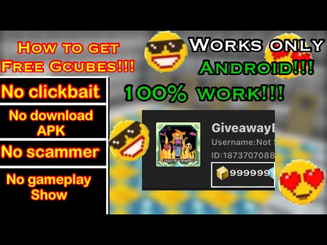 How to get Unlimited Gcubes in Blockman Go🤩🤩🤩 [No Clickbait!!!]