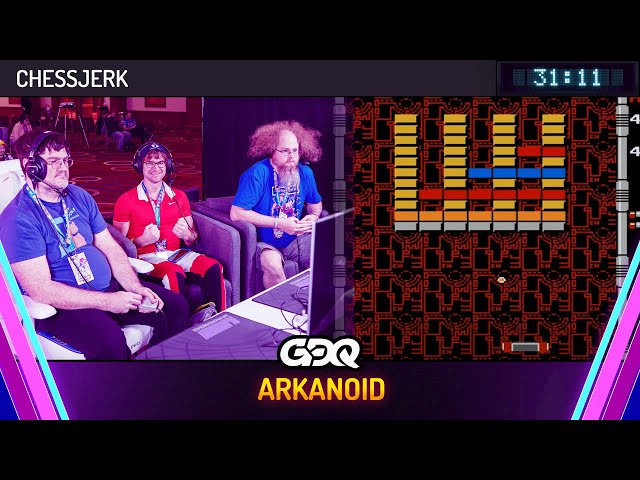 Arkanoid by chessjerk in 31:11 - Awesome Games Done Quick 2024