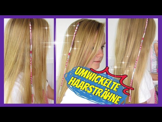 ♥ mit Garn bunt umwickelte Haarsträhne ☮Urlaubshaarsträhne HAIRWRAP♥Sommerfrisur für Mädchen | maVie