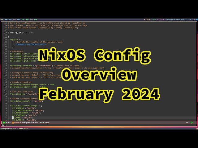 NixOS config overview - February 2024