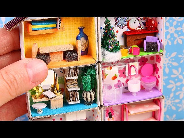 DIY Miniature Matchbox 6-Room House