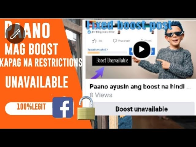 Problem solved PAANO e fix ang facebook page Unavailable boost post.