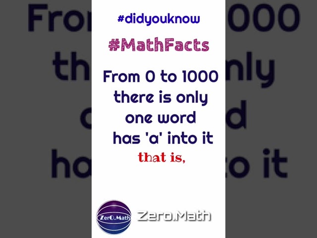 Math facts #maths #facts #mathematics #shorts #mathtricks