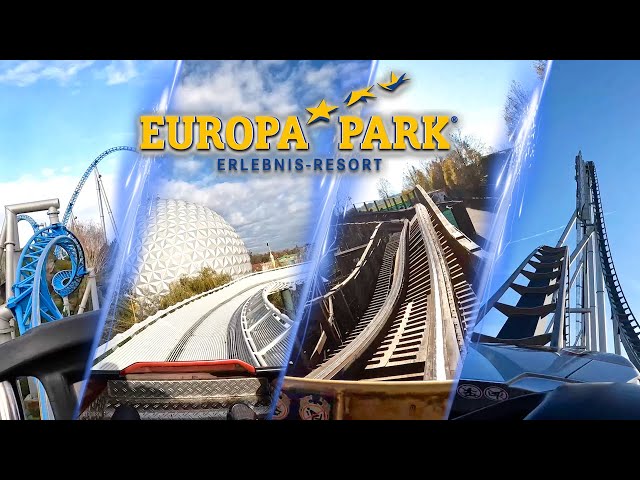 All Roller Coasters at Europa Park Winterzauber 2023/24 | 4K Onride POV