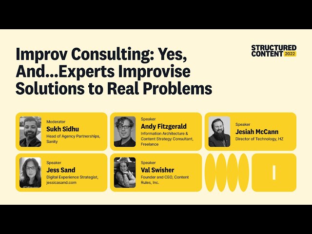 Improv Consulting: Yes, And...Experts Improvise Solutions to Real Problems