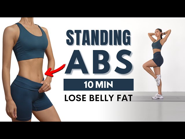 10 MIN STANDING ABS WORKOUT TO LOSE BELLY FAT - No Jumping, No Squats, No Lunges