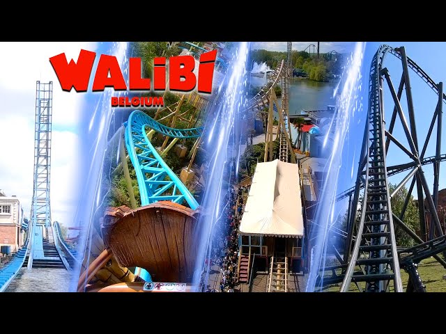 All Roller Coasters at Walibi Belgium | 4K Onride POV
