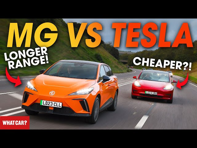 NEW MG4 Extended Range vs Tesla Model 3 review! – is Tesla REALLY best?? | What Car?