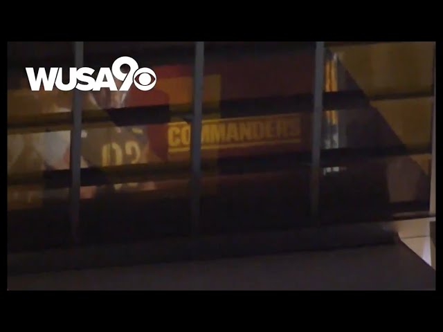 Commanders sign seen inside Washington Football Stadium night before name reveal