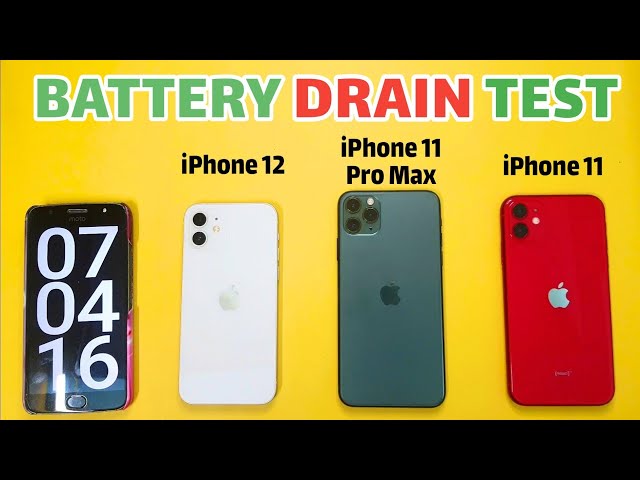 Battery Drain Test (2023) - iPhone 12 vs iPhone 11 Pro Max vs iPhone 11!