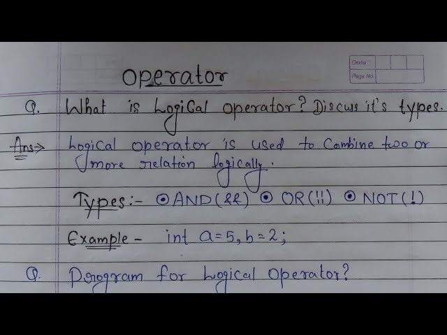 Logical Operators in C | What is logical operator? And it's types in C programming