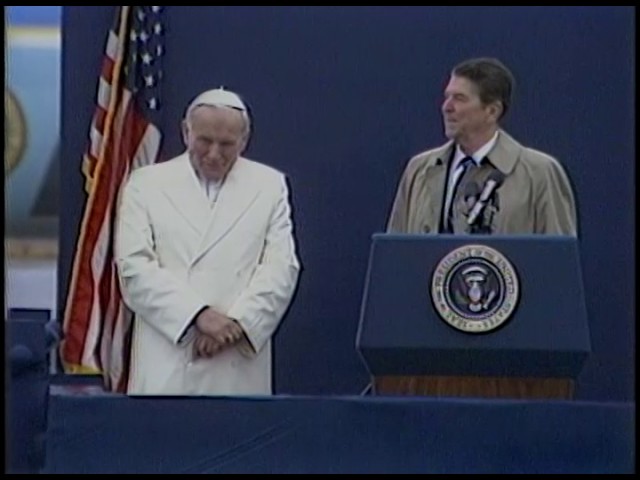 President Reagan’s and Pope John Paul II Remarks at their Arrival in Alaska on May 2, 1984