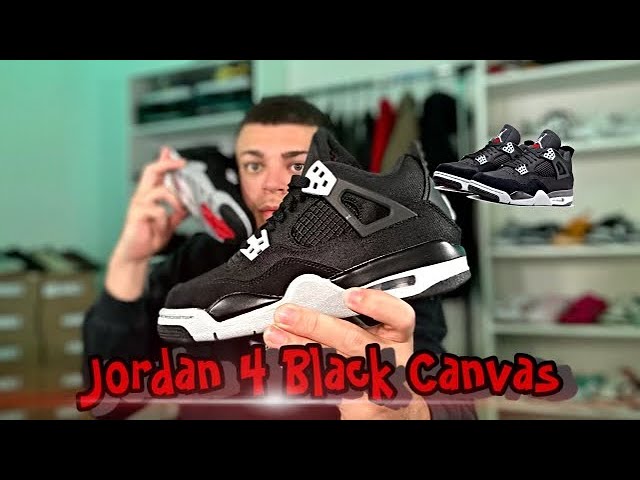 JORDAN 4 BLACK CANVAS! BUY THESE NOW BEFORE THEY GO UP!! (Shoe Review/Honest Opinion)
