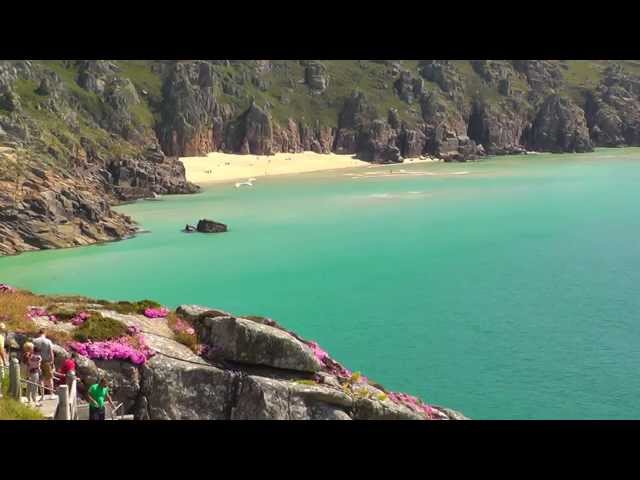 Porthcurno Beach and The Minack Theatre in Cornwall on A Perfect Day