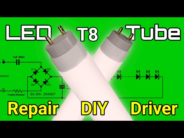 Failed LED tube repair with DIY Driver circuit