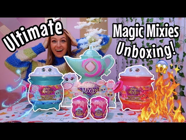ASMR UNBOXING THE *VIRAL* MAGIC MIXIES GENIE LAMP🧞‍♂️✨FIRE & ICE CAULDRONS🔥❄️AND CRYSTAL WOODS!!🫢💎