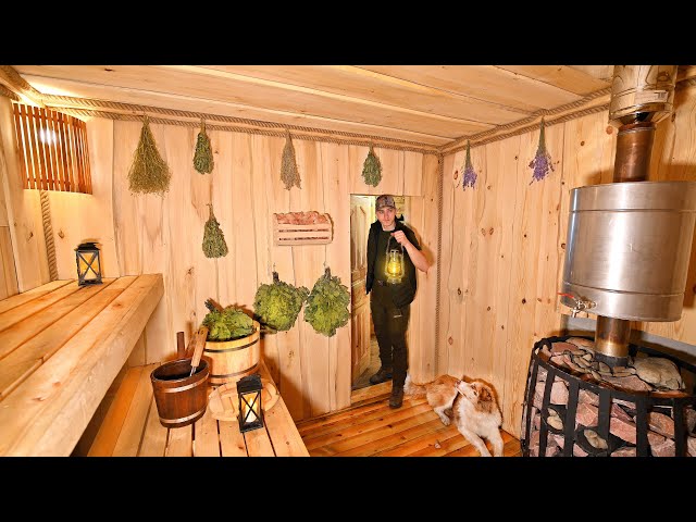 Off Grid Sauna in the Forest | I'm Making a Concrete Foundation For My New Log Home.