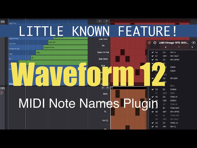 Tracktion Waveform 12 - MIDI Note Names Plugin
