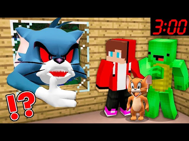 JJ and Mikey HIDE From Scary TOM and JERRY EXE in Minecraft Challenge Maizen Security House