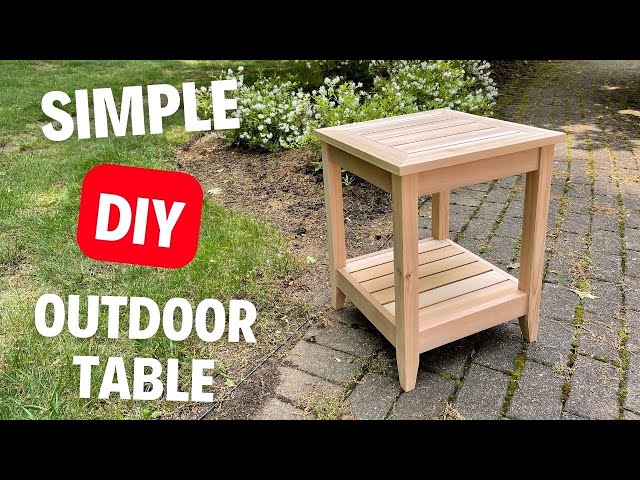 How to build an outdoor patio side table DIY