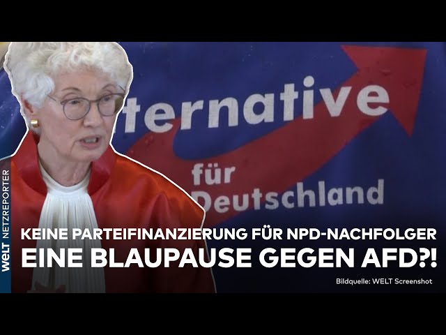 DEUTSCHLAND: Blaupause gegen AfD? NPD-Nachfolger erhält vorerst keine Parteifinanzierung mehr