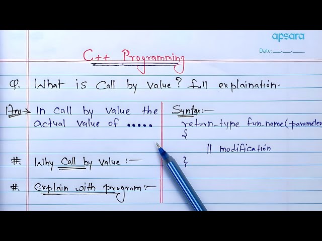 Call by Value | C++ Programming