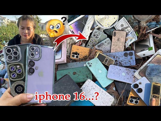 iphone16...?  Found iPhone  Up camera 7 & iphone 11 Up Camera 4  With More Many phones in Garbage