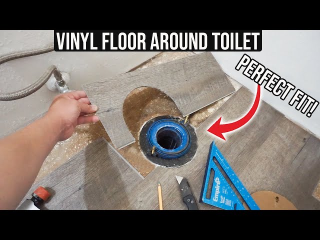 How To Install Vinyl Plank Flooring Around Bathroom Toilet Bowl Flange Perfectly! Tips And Tricks!