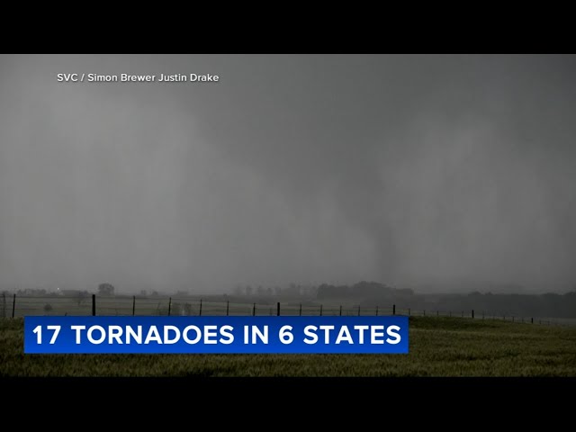 17 tornadoes reported in 6 states
