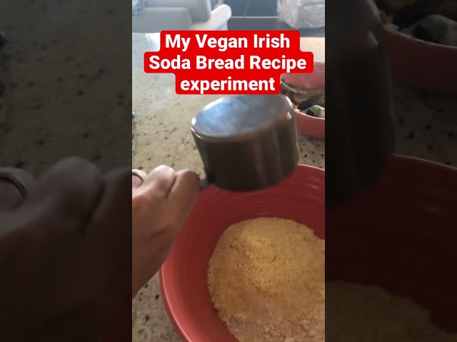 My Vegan Irish Soda Bread experiment ❤️.     #shorts #veganirishsodabread #veganrecipe