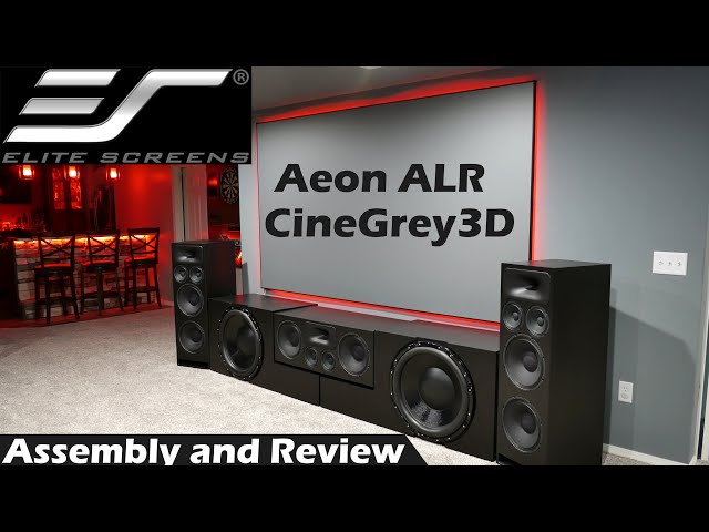 Elite Screens Aeon CineGrey3D CLR ALR Projector Screen Assembly Guide and Review