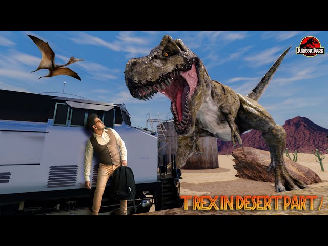 T Rex In Desert - Part 1 - Jurassic World Fan Movie - T Rex Chase