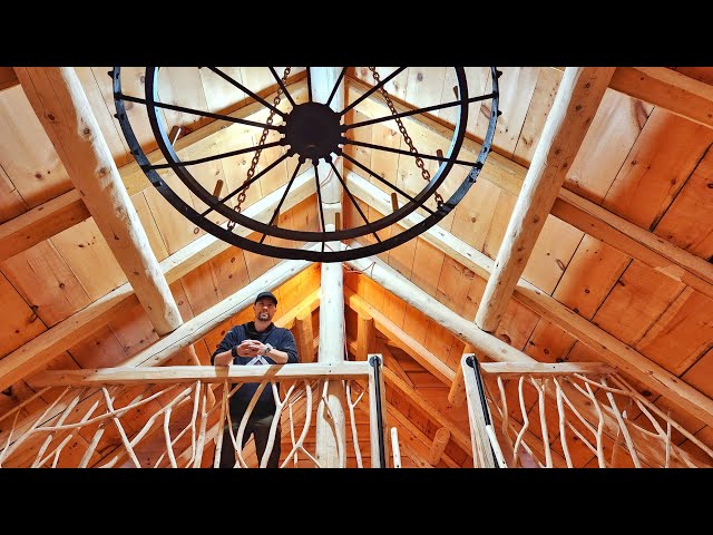 Wagon Wheel Chandelier from Dad's Childhood Homestead! / Ep107 / Outsider Cabin Build