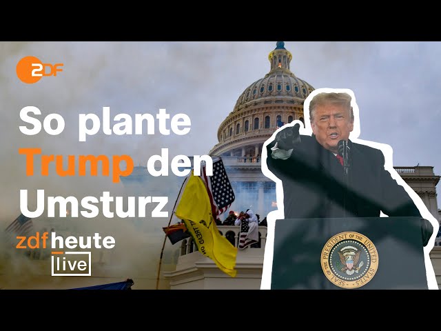 U-Ausschuss zum Sturm aufs Kapitol: Neues Material belastet Ex-Präsident Trump | ZDFheute live
