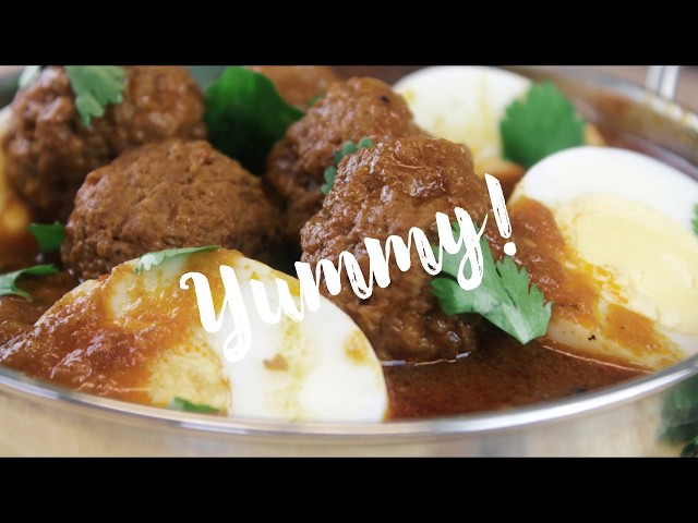 Kofte Aande (Meatball & Egg Curry) Recipe - With My Little Kitchen