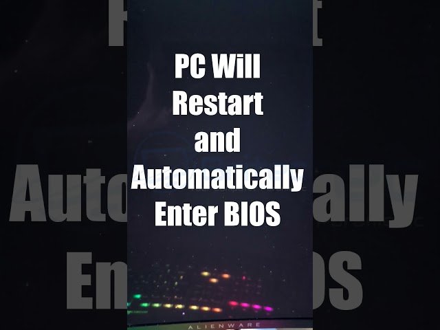 Quickly Enter BIOS With One Click