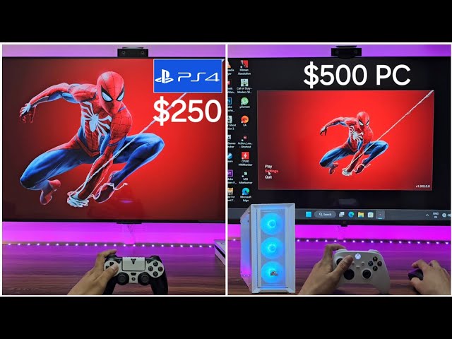 $250 PS4 Slim Vs $500 PC in 2024 (Spider-man Comparison)