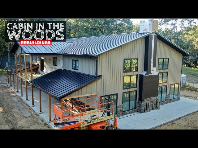 Cabin in the Woods 28: Installing Metal Siding around Windows and Fireplace