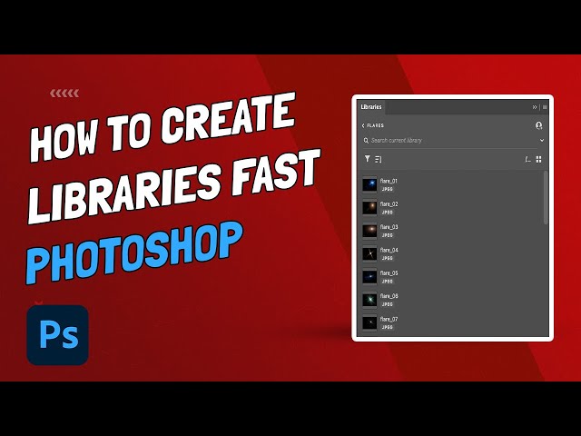 Photoshop - How To Create Libraries and Add Multiple Items Quickly