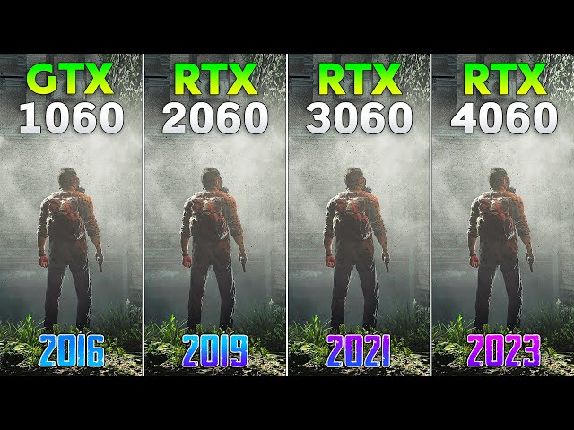 GTX 1060 vs RTX 2060 vs RTX 3060 vs RTX 4060 - Test in 8 Games