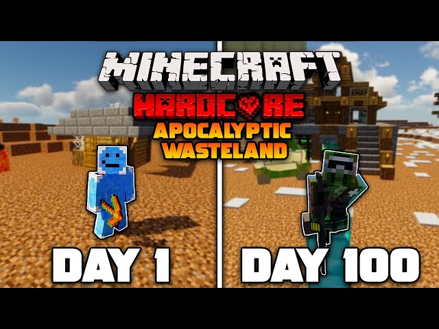 I Survived 100 Days of Hardcore Minecraft in an Apocalyptic Wasteland And Here's What Happened
