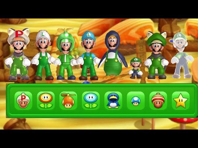 New Super Luigi U - All Power-Ups