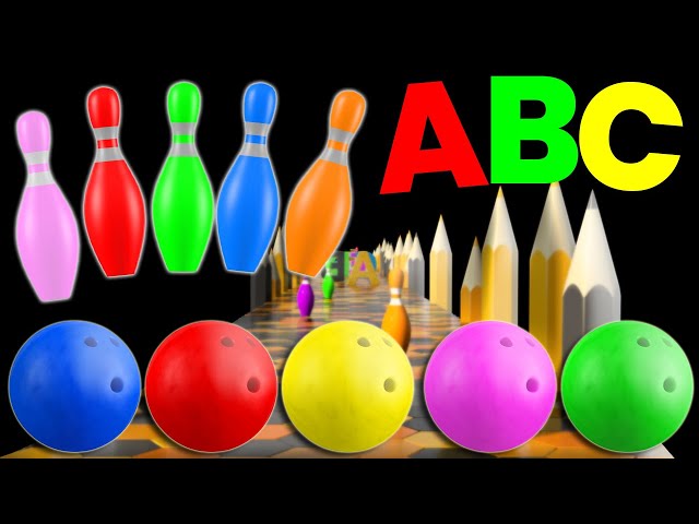 ABC Song for Kids with Bowling Ball, Kinetic Sand and Colors to Learn - Fun & Education by Binkie TV