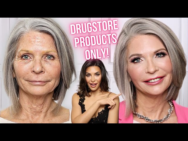Makeup for Mature Women using ONLY Inexpensive Drugstore Products | *DETAILED* Tutorial!